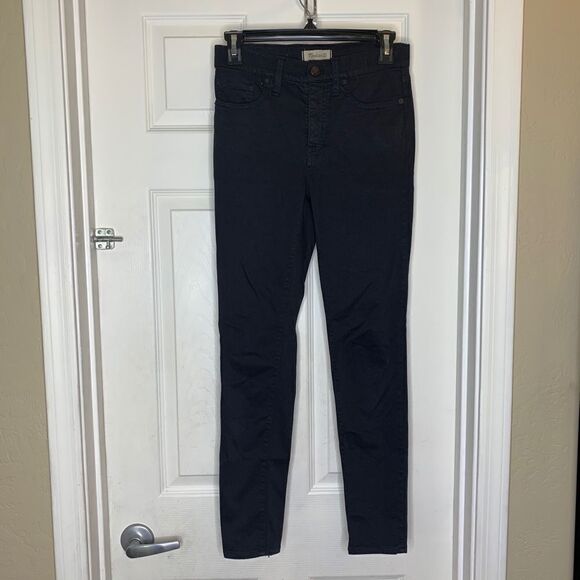 Madewell 9” High Rise Skinny Jeans Black - Picture 4 of 7